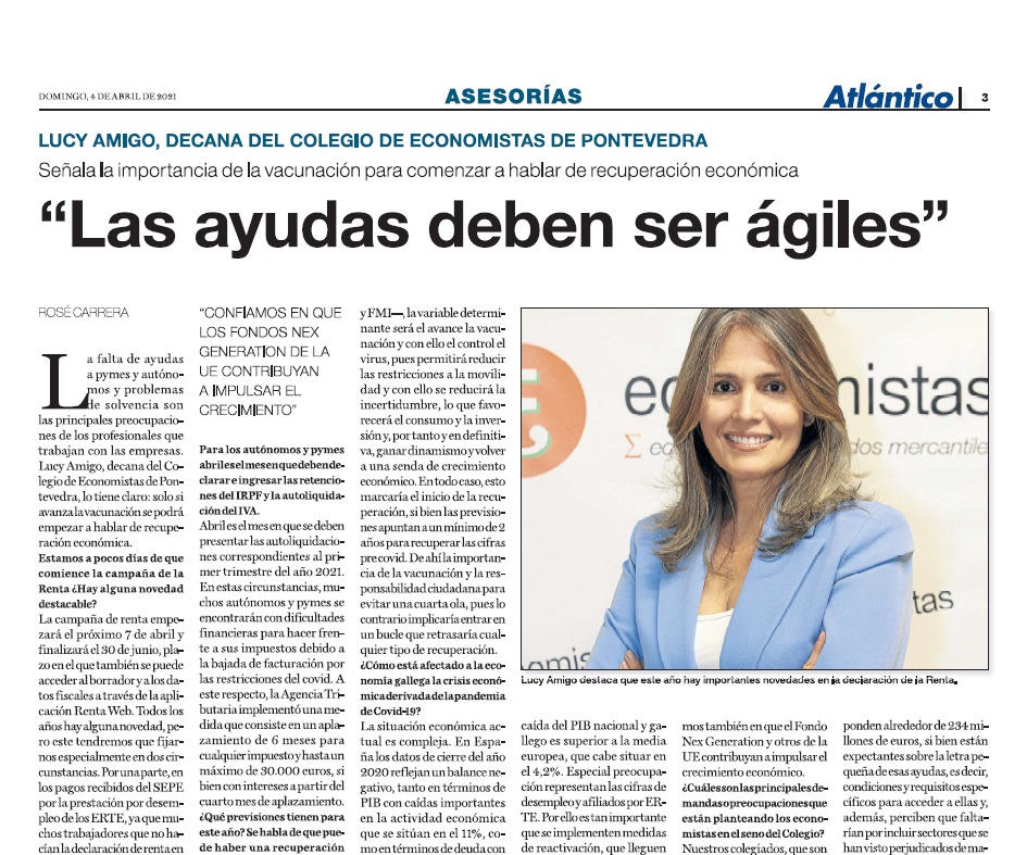Entrevista a Lucy Amigo Dobaño Atlántico Diario